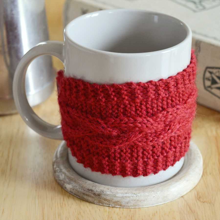 Knitted mug cozy pattern