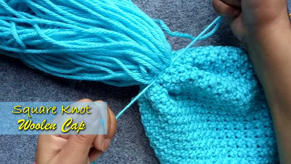 Woolen cap knitting pattern