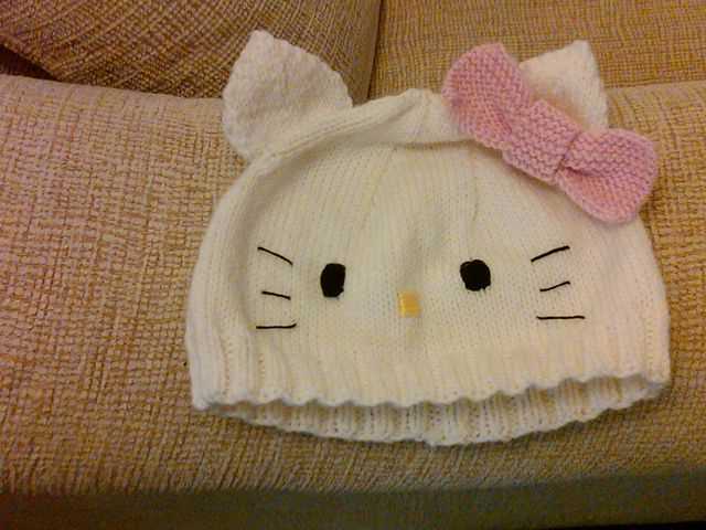 Hello kitty hat knitting pattern free