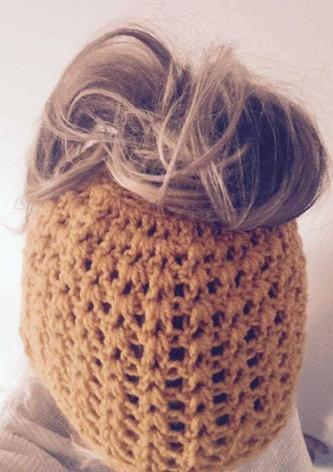 Free messy bun knit pattern