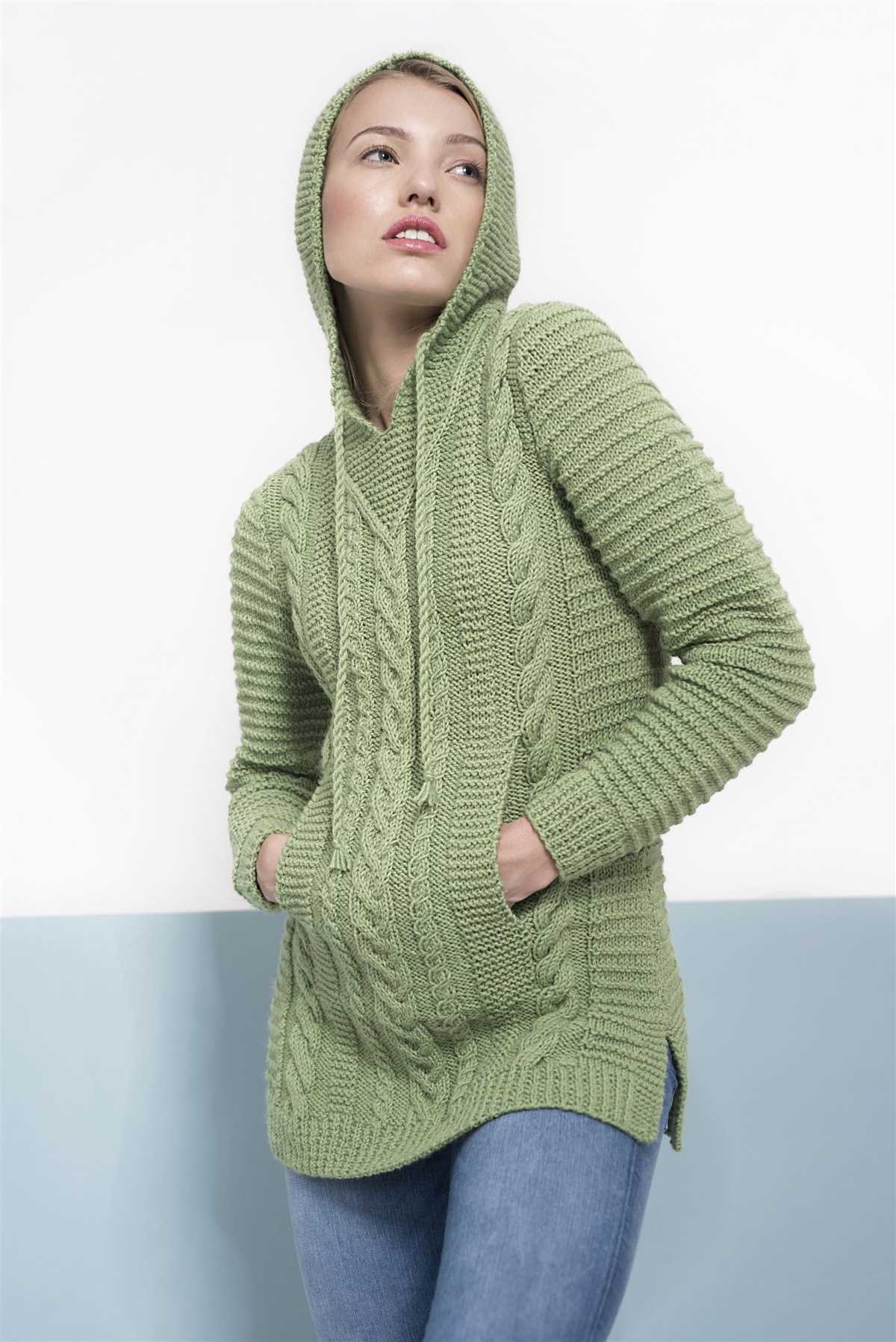Knitted hoodie pattern women's free