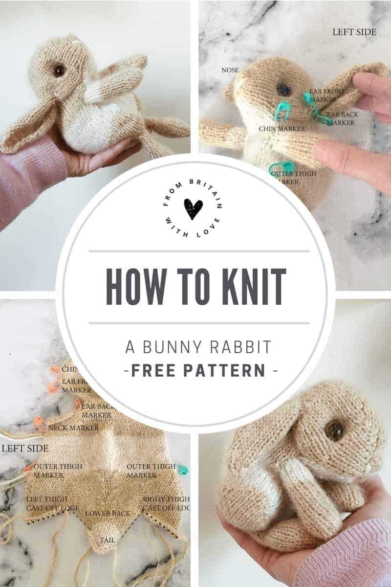Free knitting pattern for bunny rabbit
