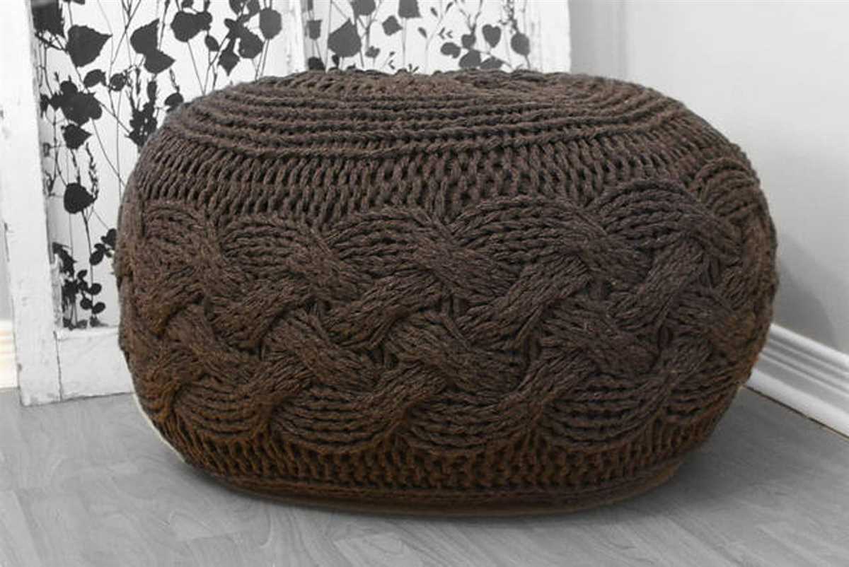 Diy knitted pouf pattern