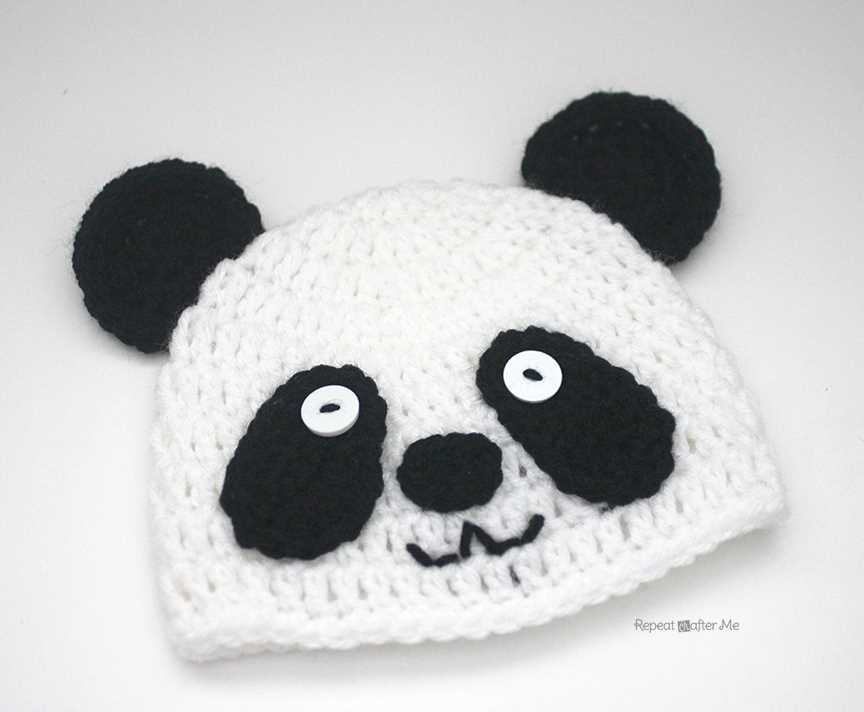 Knitted panda hat pattern free