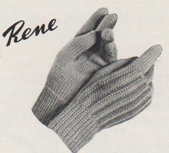 Knitting pattern for fingerless mittens on two needles