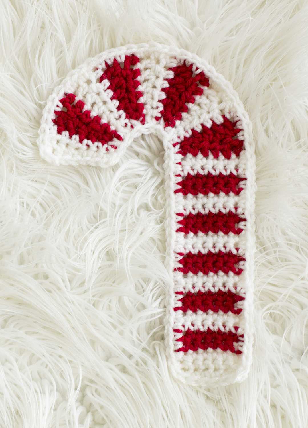 Knit candy cane pattern