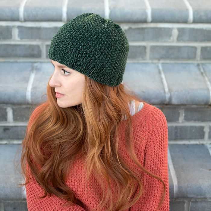 Knitting pattern for a beanie hat