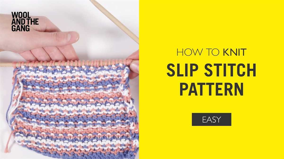 Slip over knitting pattern