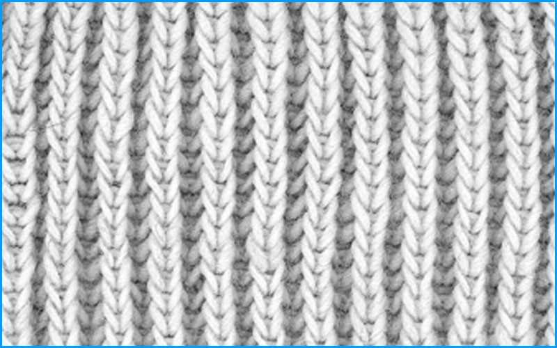 Rib pattern in knitting