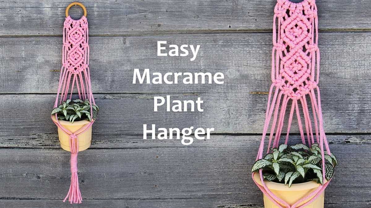 Free knit plant hanger pattern