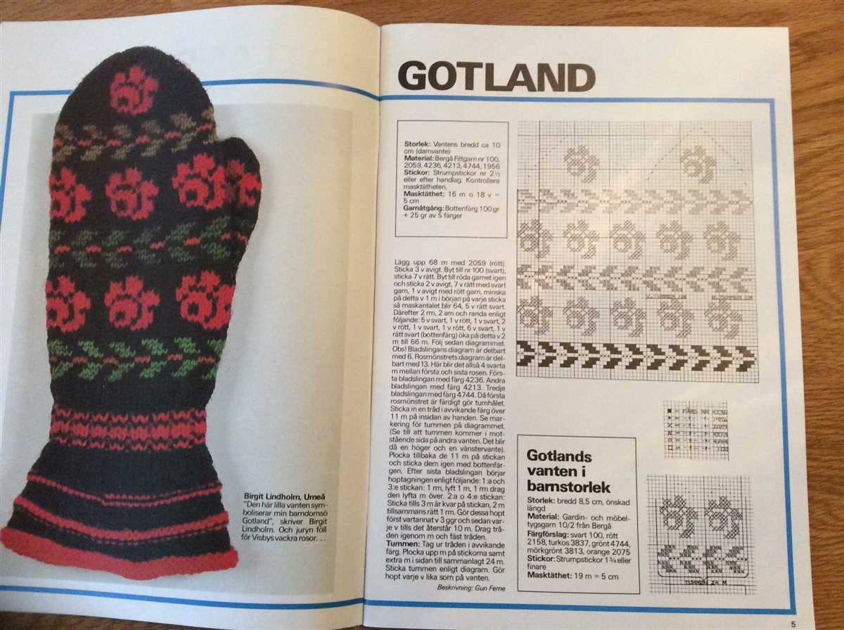 Men's mittens knitting pattern