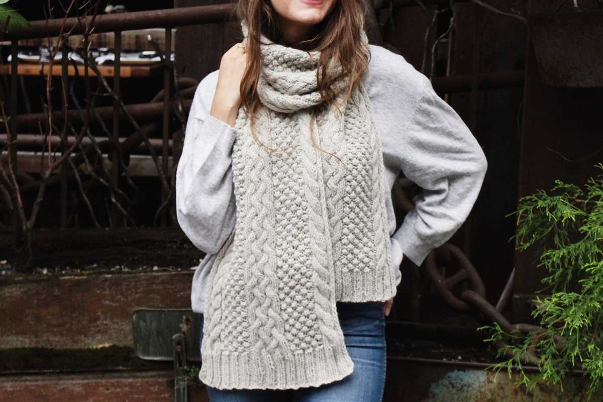 Tubular scarf knitting pattern