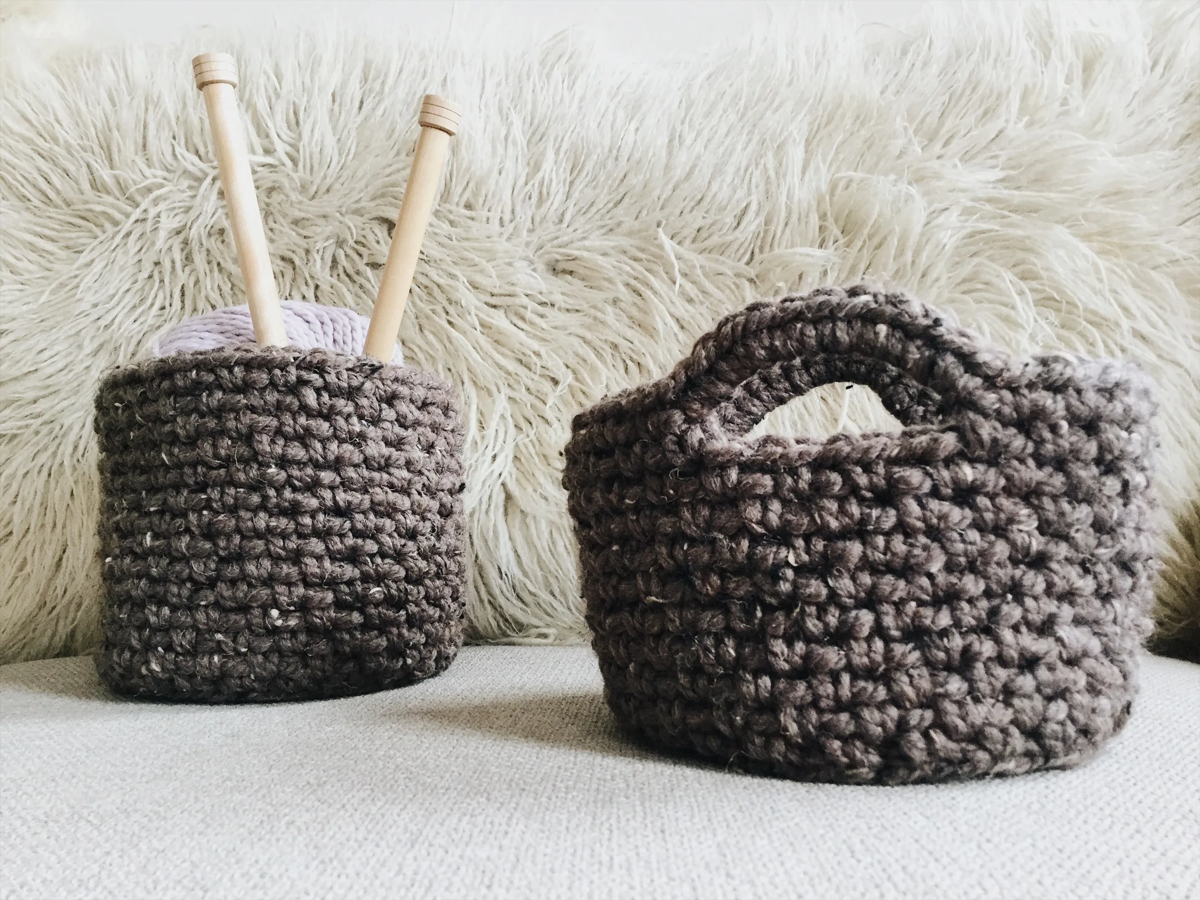 Hanging basket knitting pattern