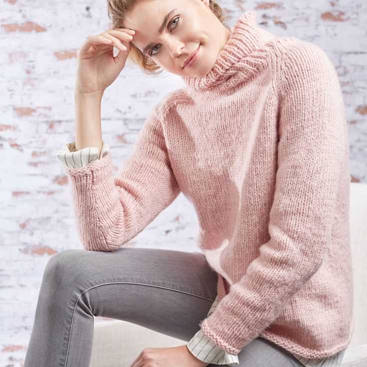 Knit turtleneck pattern
