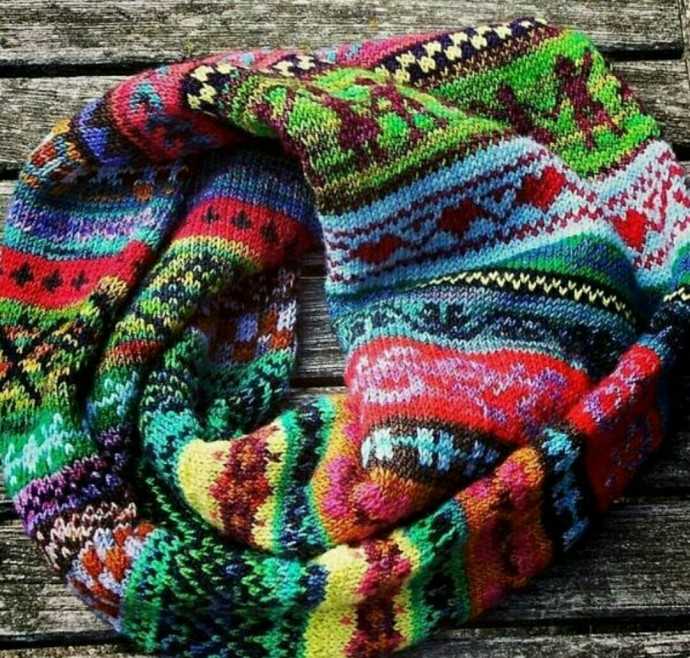 Bacon scarf knitting pattern