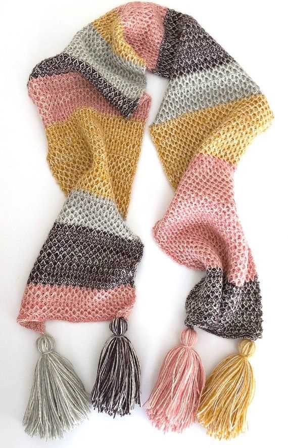 Create a Stylish Scarf with Tassels - Knitting Pattern Scarf with tassels knitting pattern