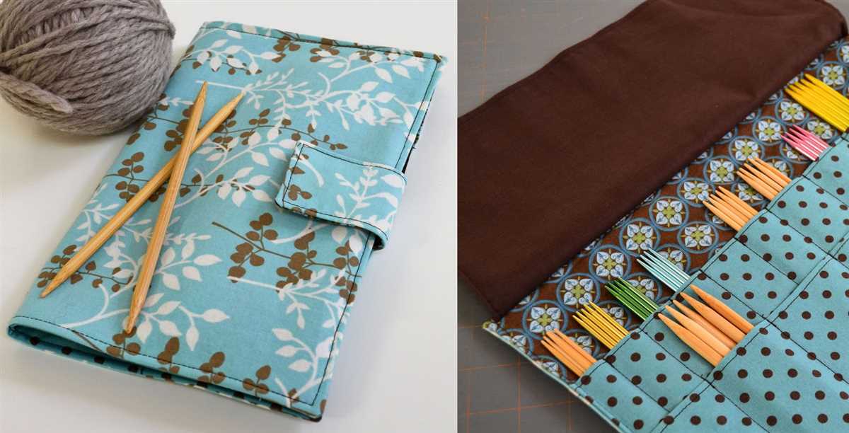 Knitting needle storage case pattern