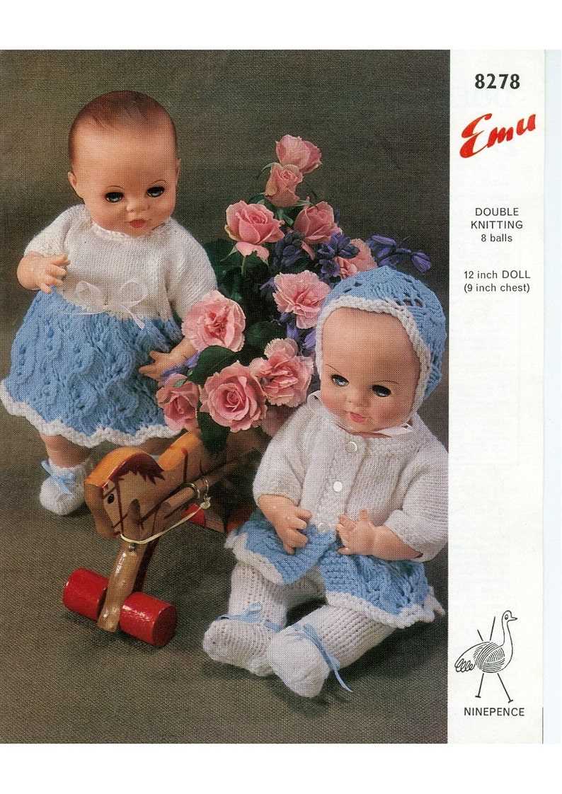 Knitting pattern for 12 inch doll