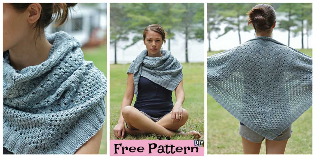 Knit triangle scarf pattern