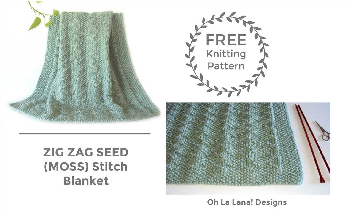 Seed stitch blanket knitting pattern