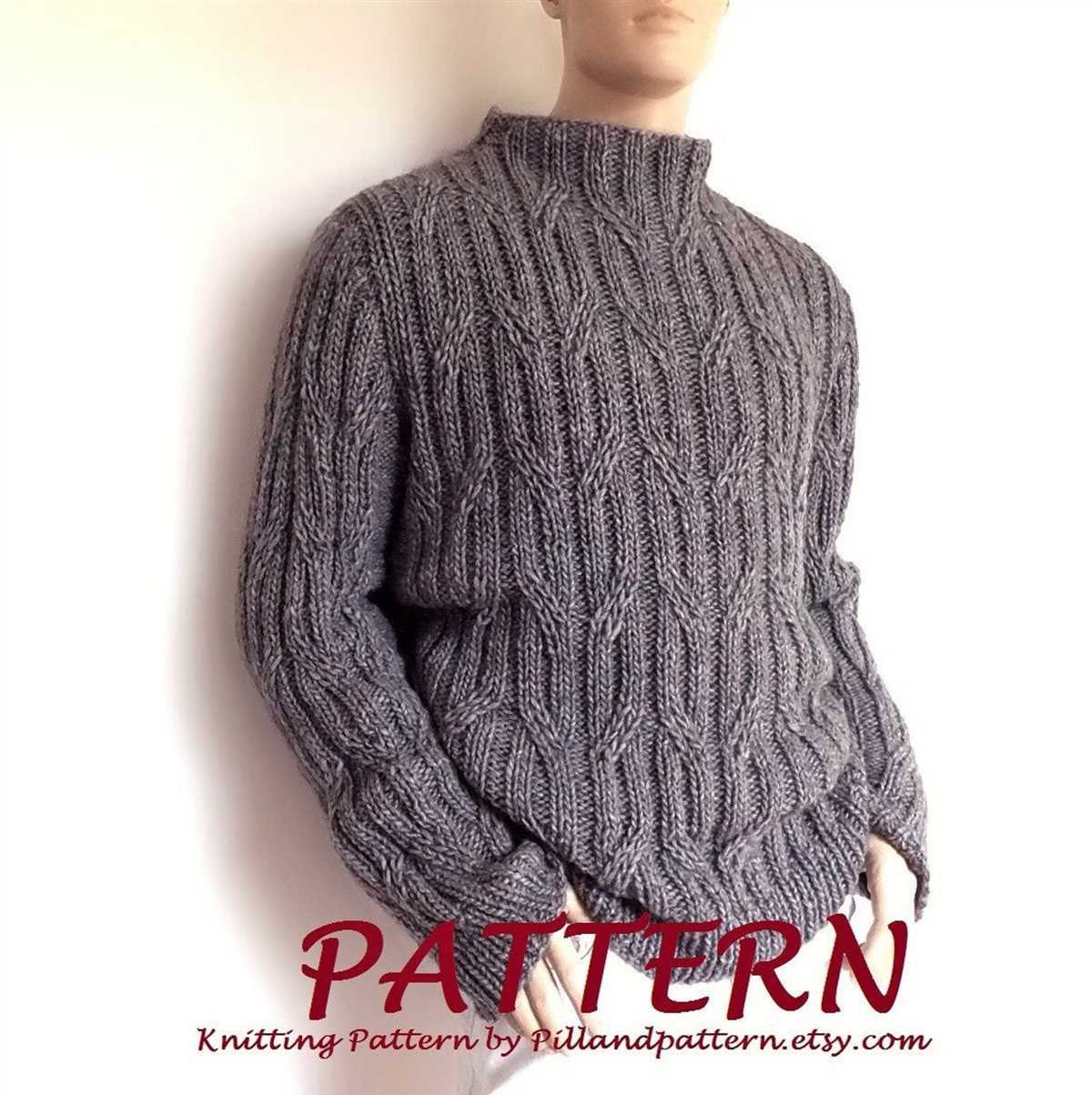 Chunky mens sweater knitting pattern