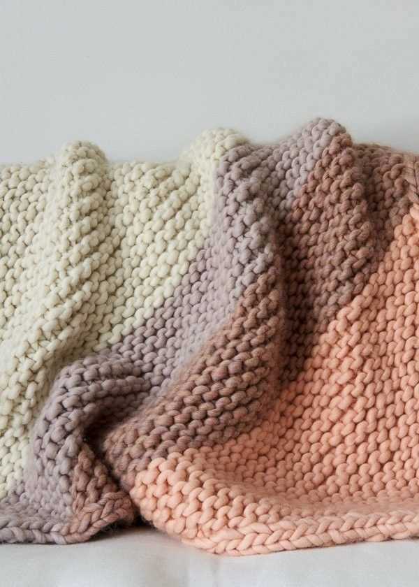 Knit purl patterns for blanket