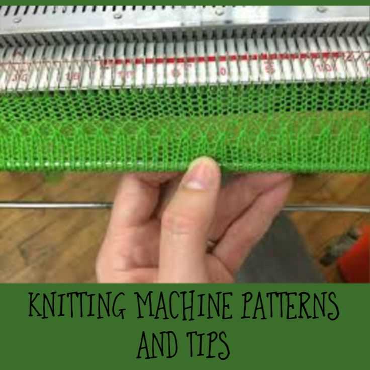 Knitting patterns for knitting machines