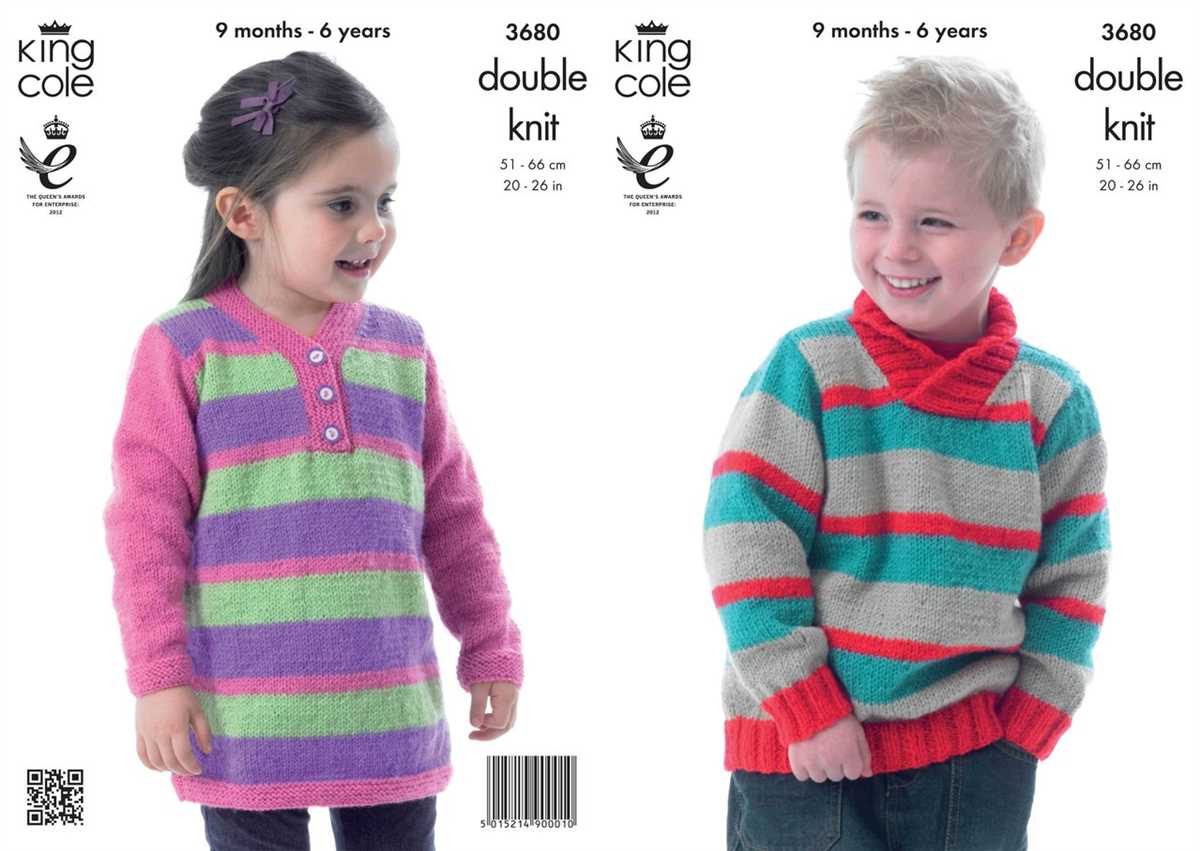 King cole knitting pattern 3703