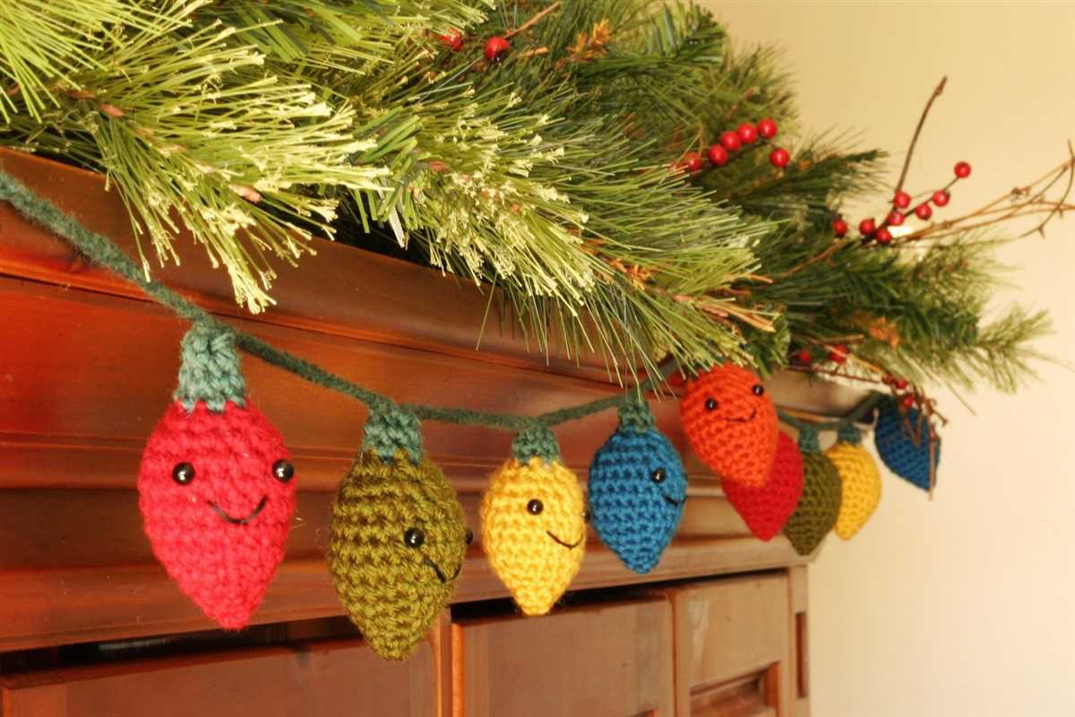 Knit christmas lights pattern