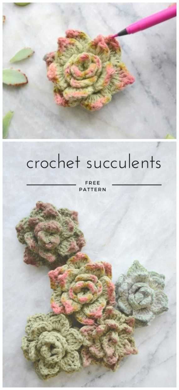 Knit succulent pattern