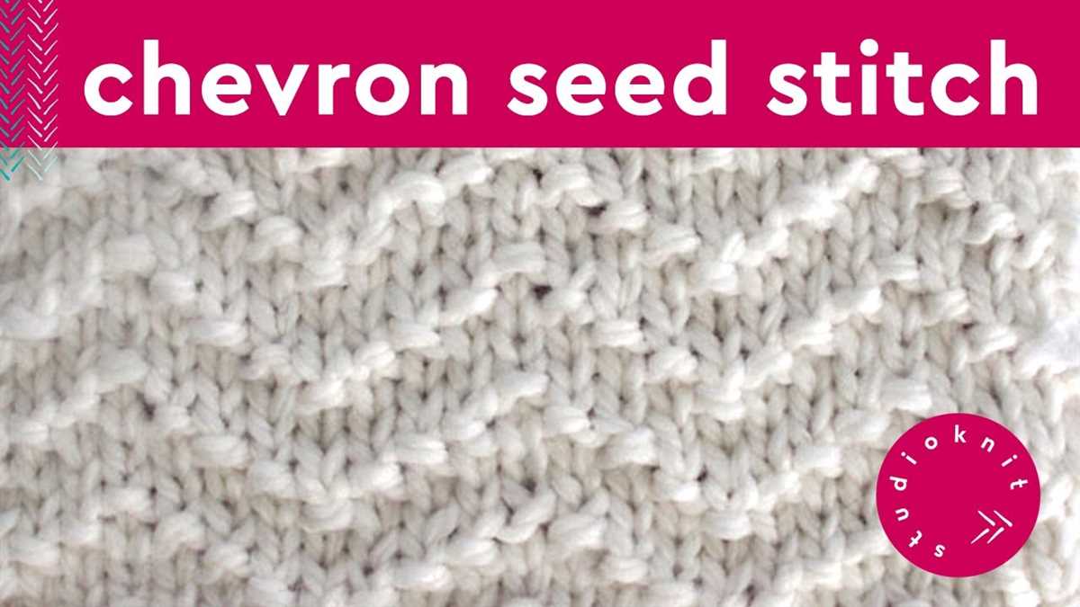 Chevron pattern knitting