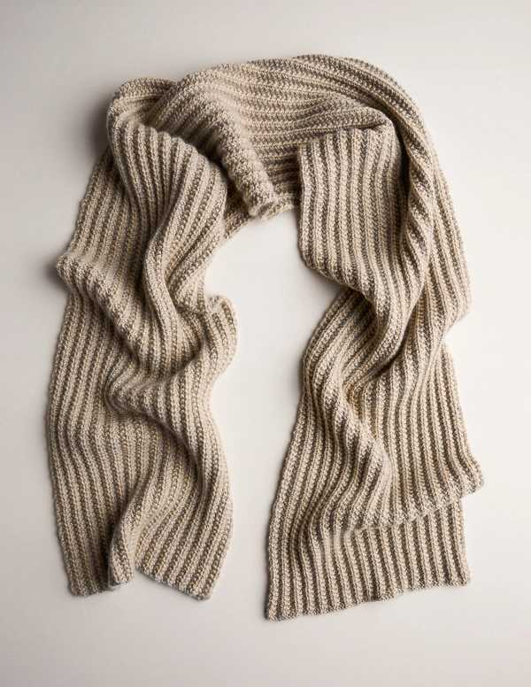 Open weave knit scarf pattern