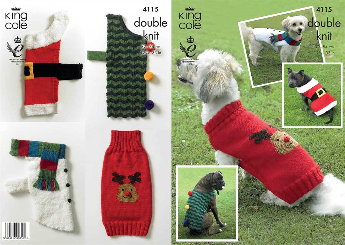 Knitting pattern for dog christmas sweater