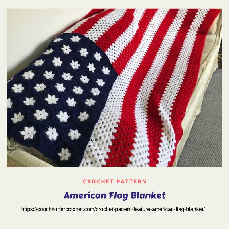 Free american flag blanket knitting pattern