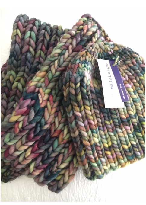 Bulky yarn infinity scarf knitting pattern