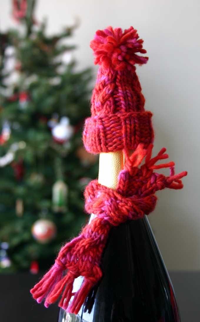Wine cozy knitting pattern