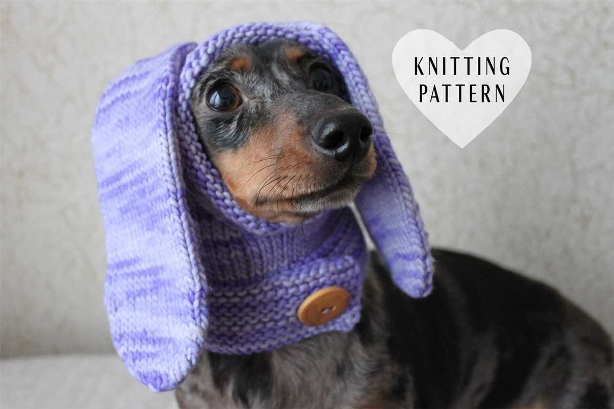 Knitting pattern dog hat