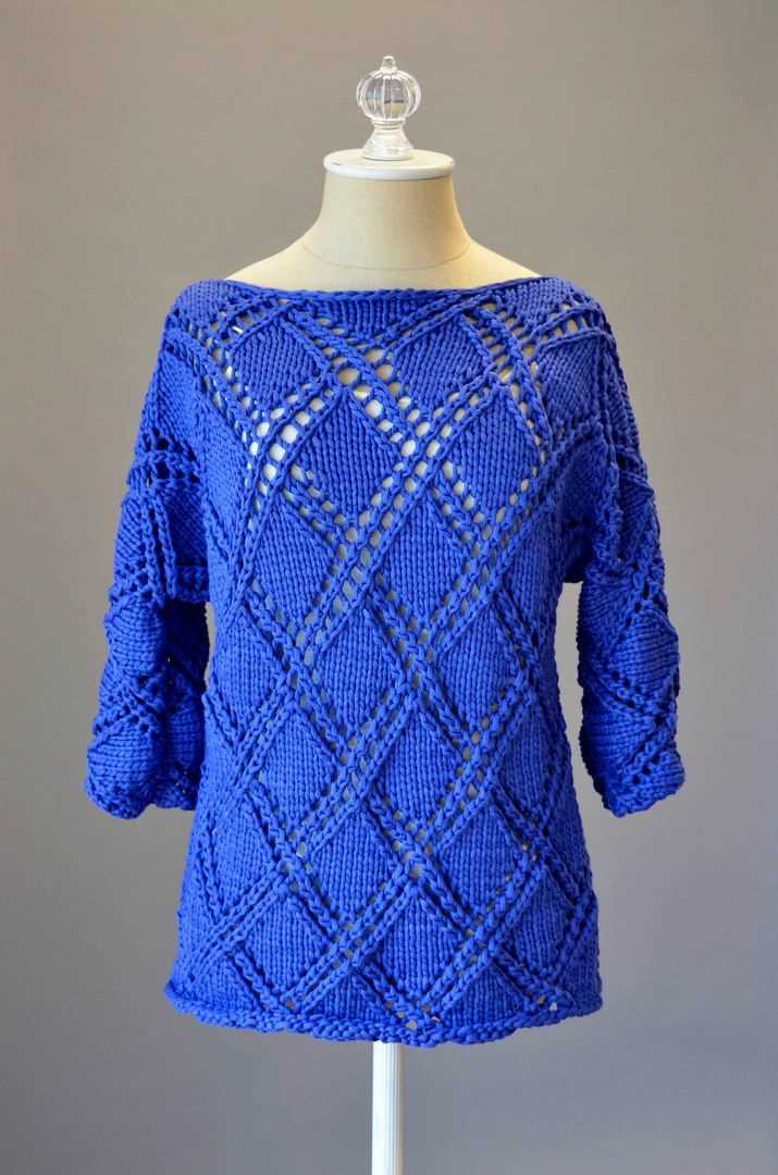 Crossover sweater knitting pattern