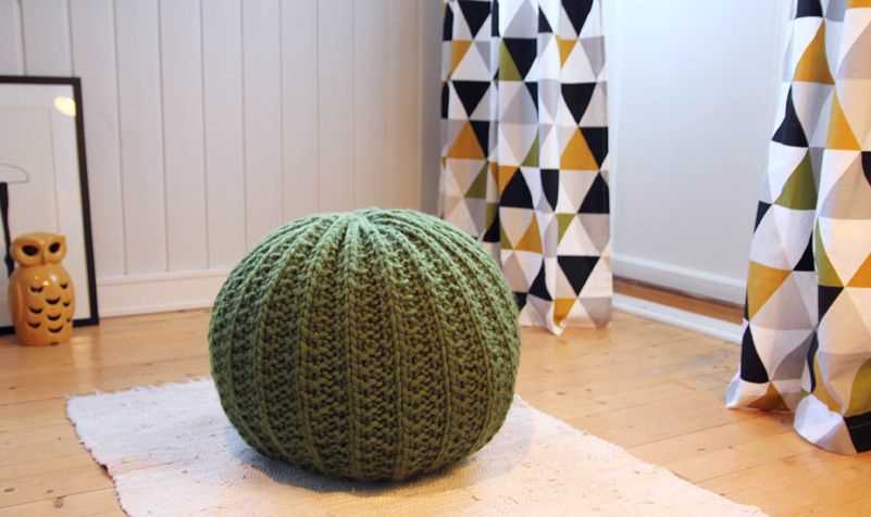 Diy knitted pouf pattern