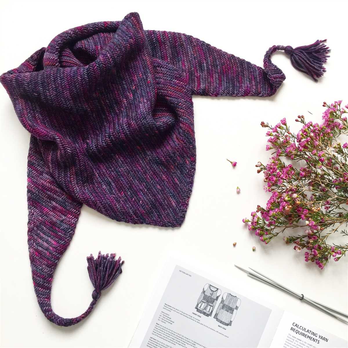 Herringbone scarf knitting pattern