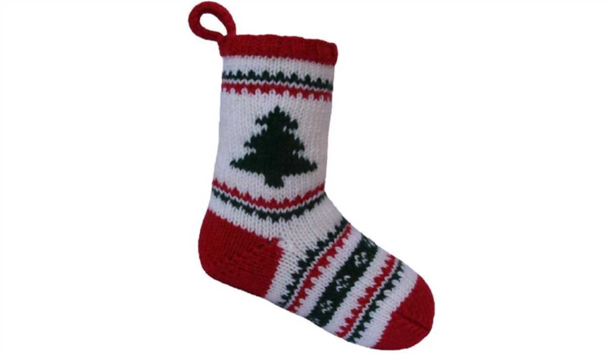 Angel christmas stocking knitting pattern