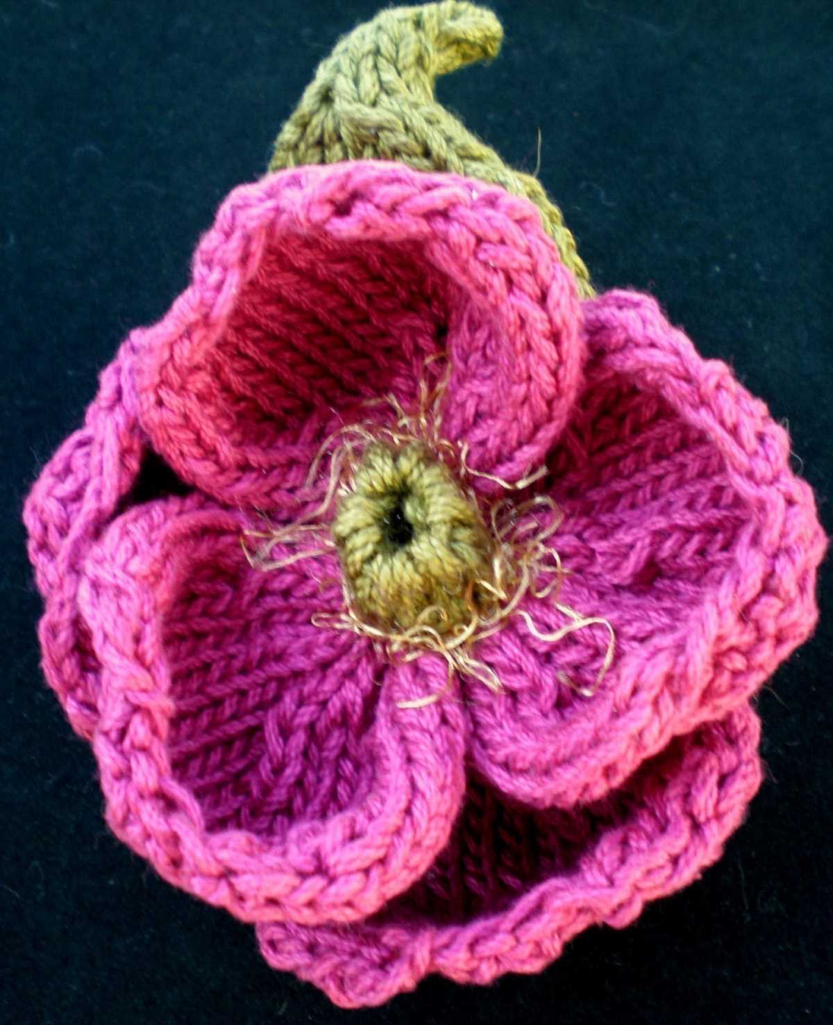 Knit flower patterns