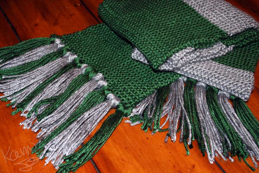 Slytherin hat knitting pattern