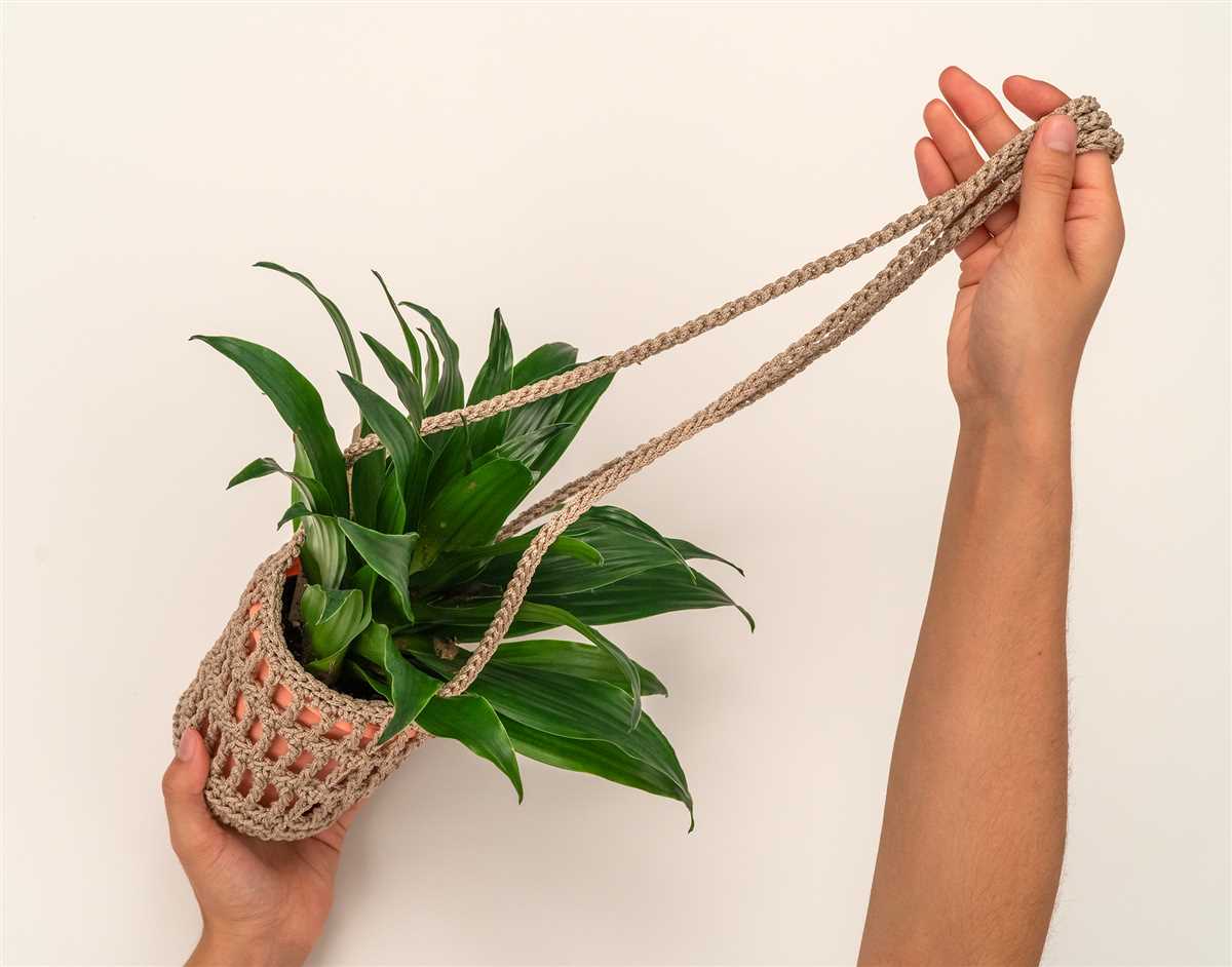 Free knit plant hanger pattern