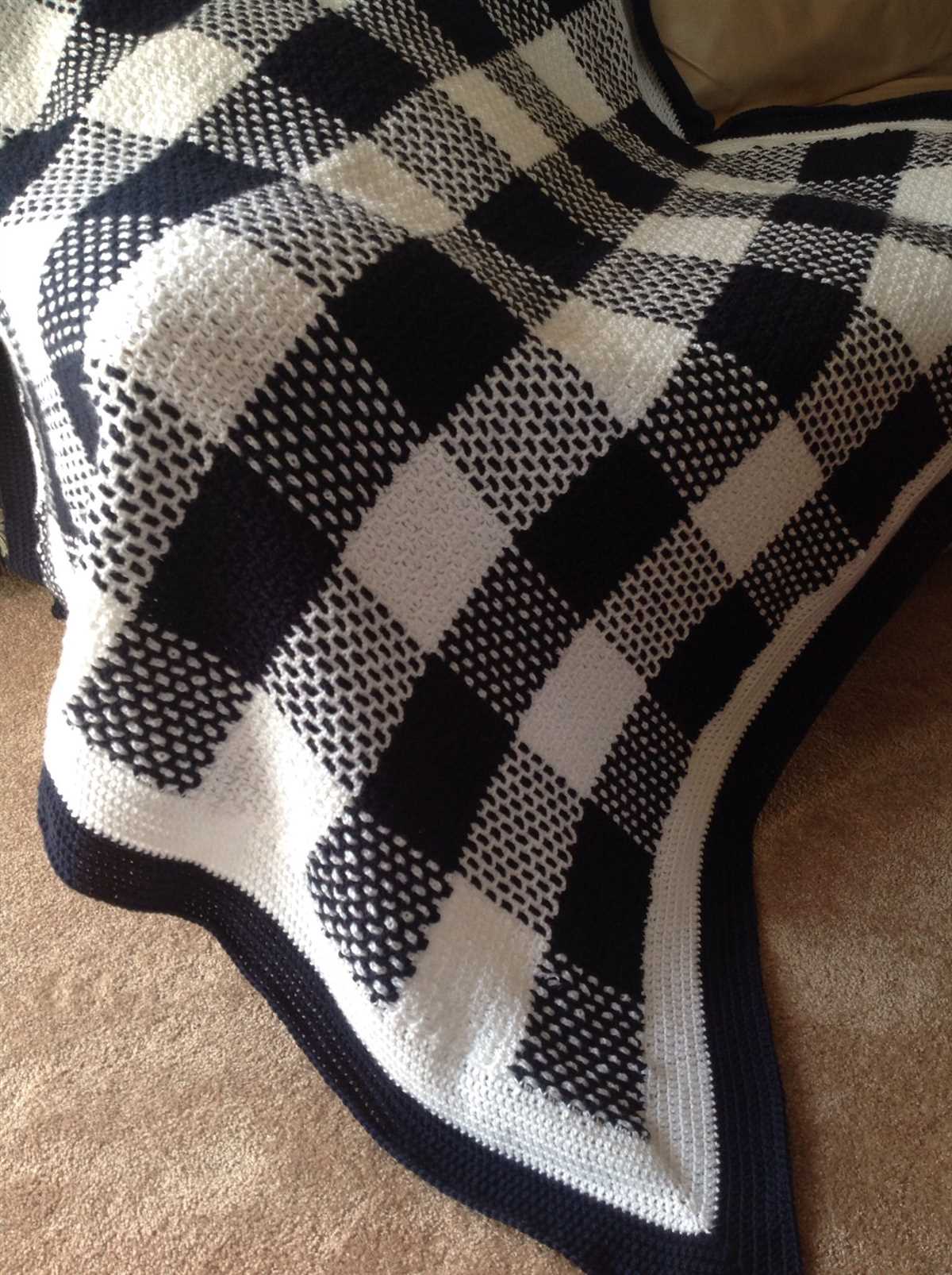 Tartan blanket knitting pattern