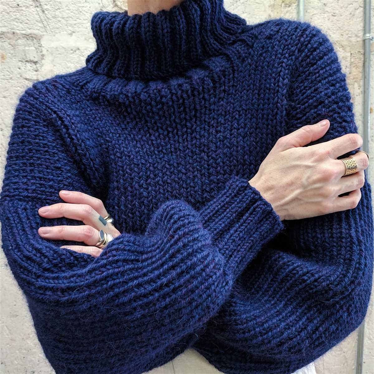 Knit turtleneck pattern