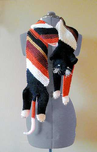 Create a Stylish Cat Scarf with This Unique Knitting Pattern Knitting pattern cat scarf