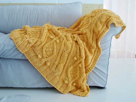 Cable knit blanket pattern