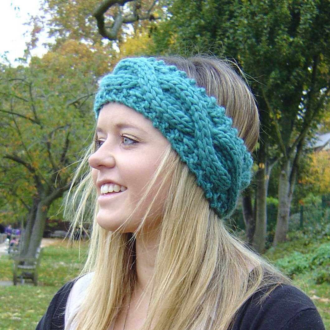Chunky knit ear warmer pattern free