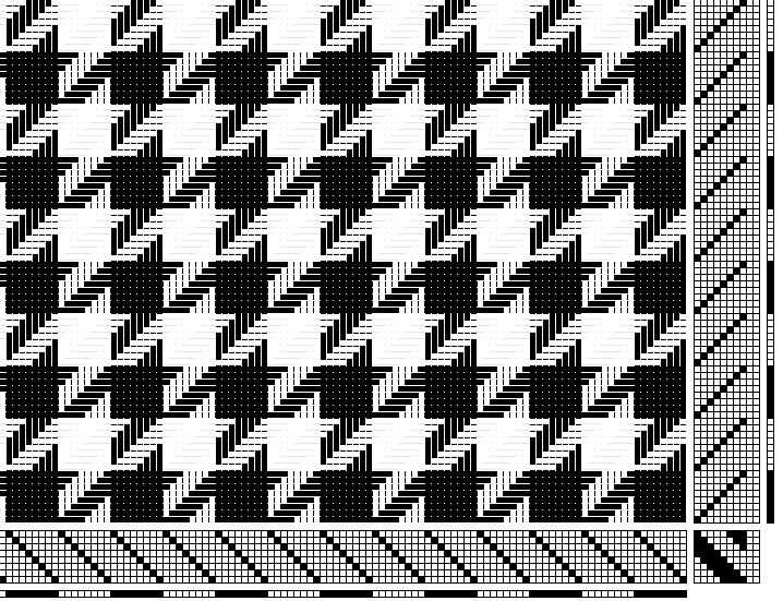 Knitting houndstooth pattern
